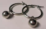 Hoop Ball Earings 30x2mm