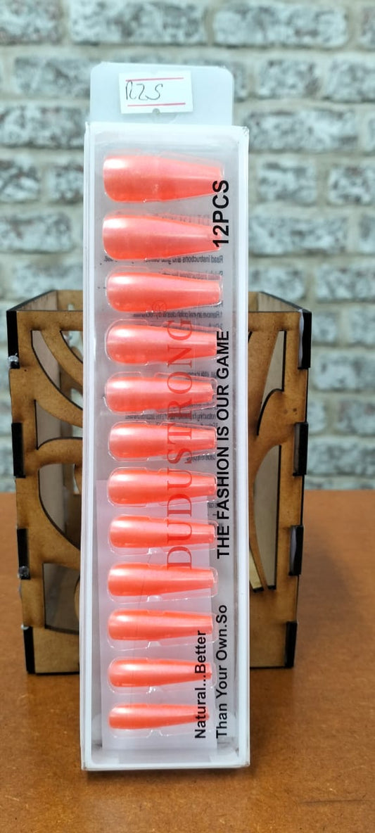 12pc Full nail orange