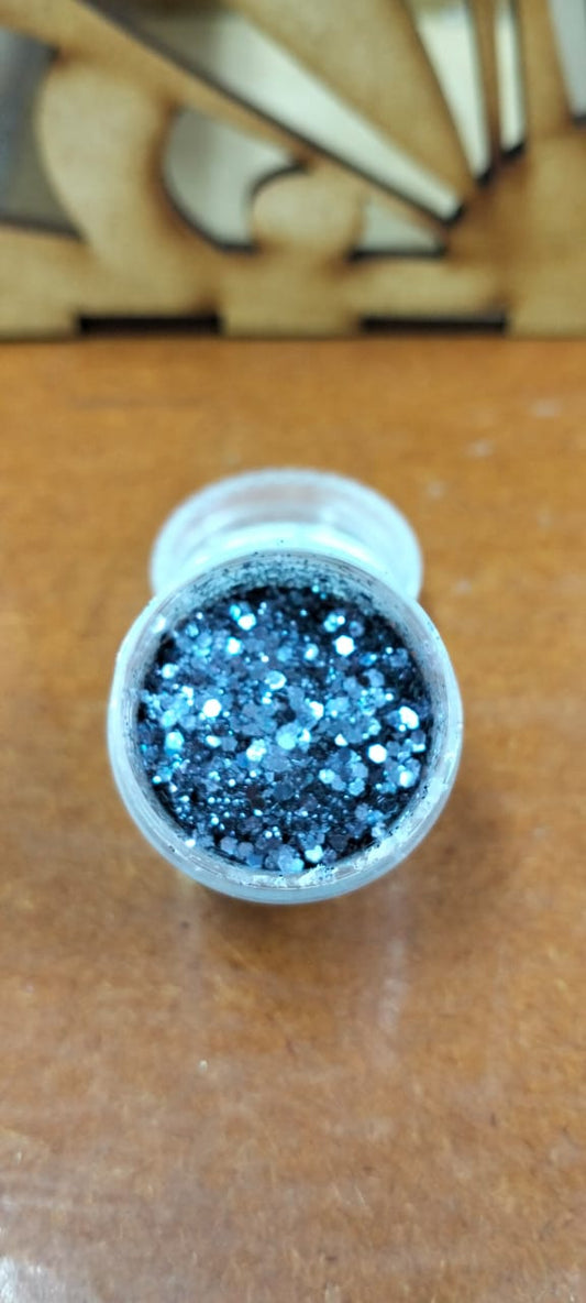 Small tub blue black glitter