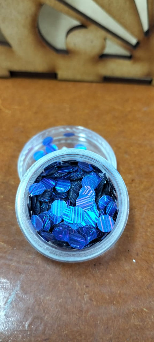 Small tub Blue disc glitter