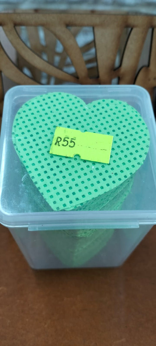 Heart shaped nail wipes in container