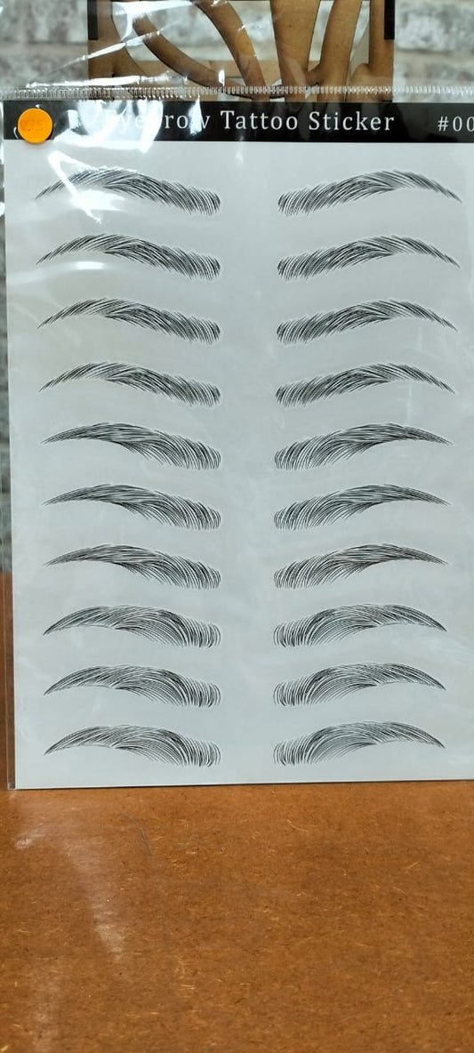 Eyebrow tattoo sticker