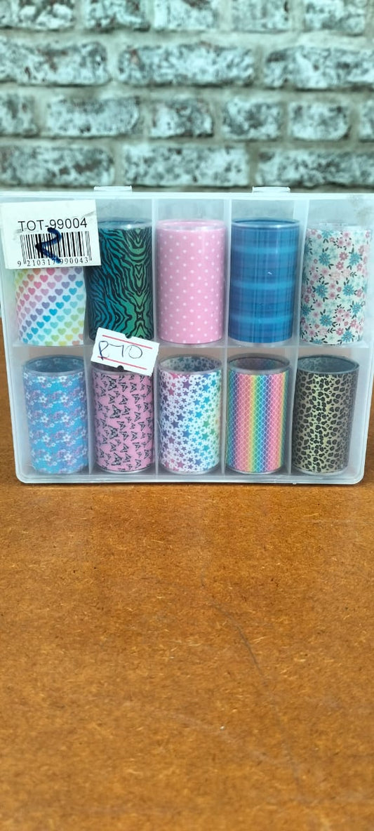 10pc Colorful foil case