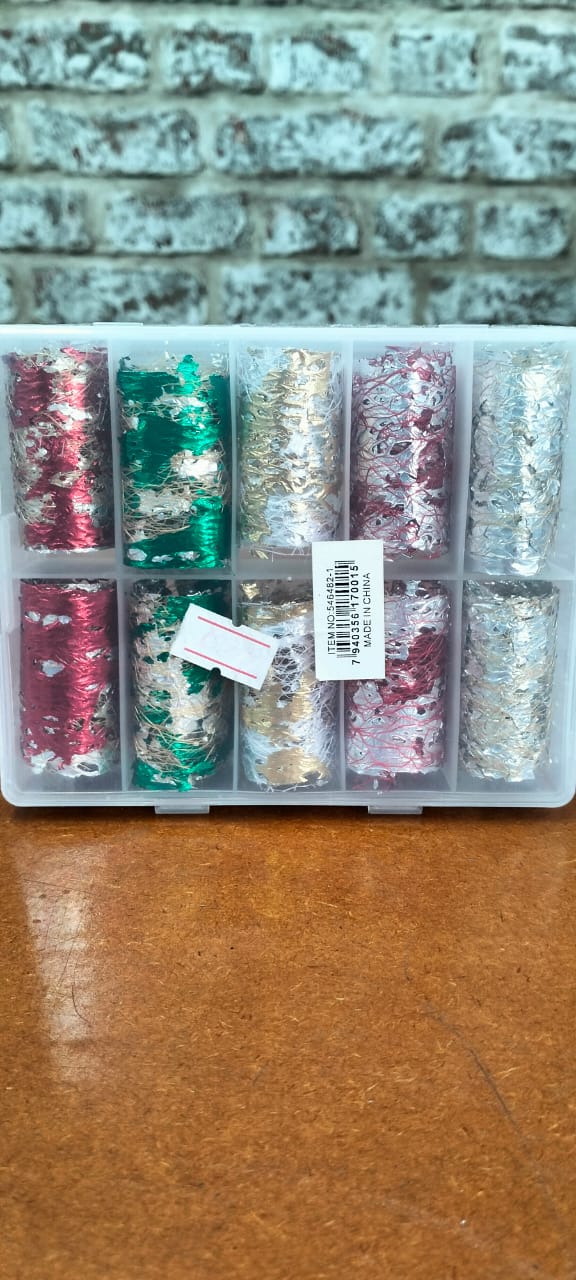 10pc Christmas theme foil case