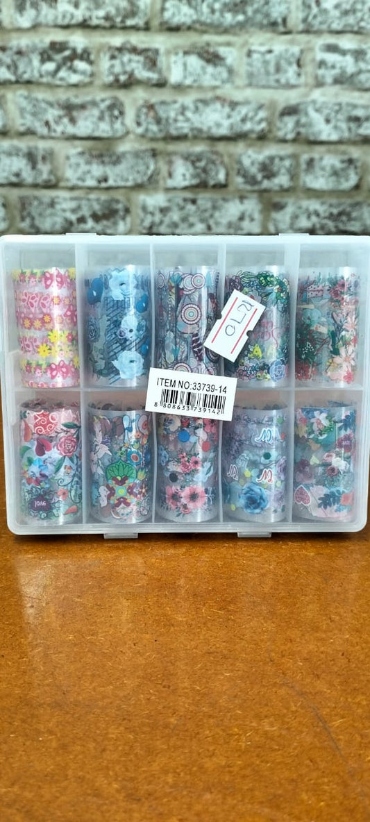 10pc Floral foil case 2