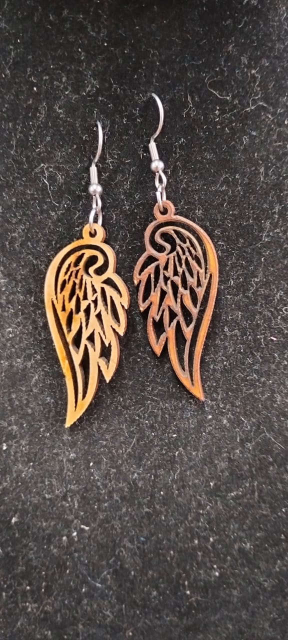 Wooden wing earing