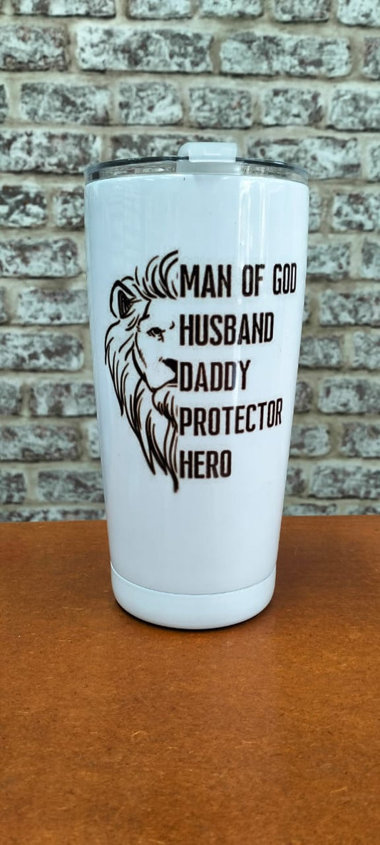 Man of God tumbler