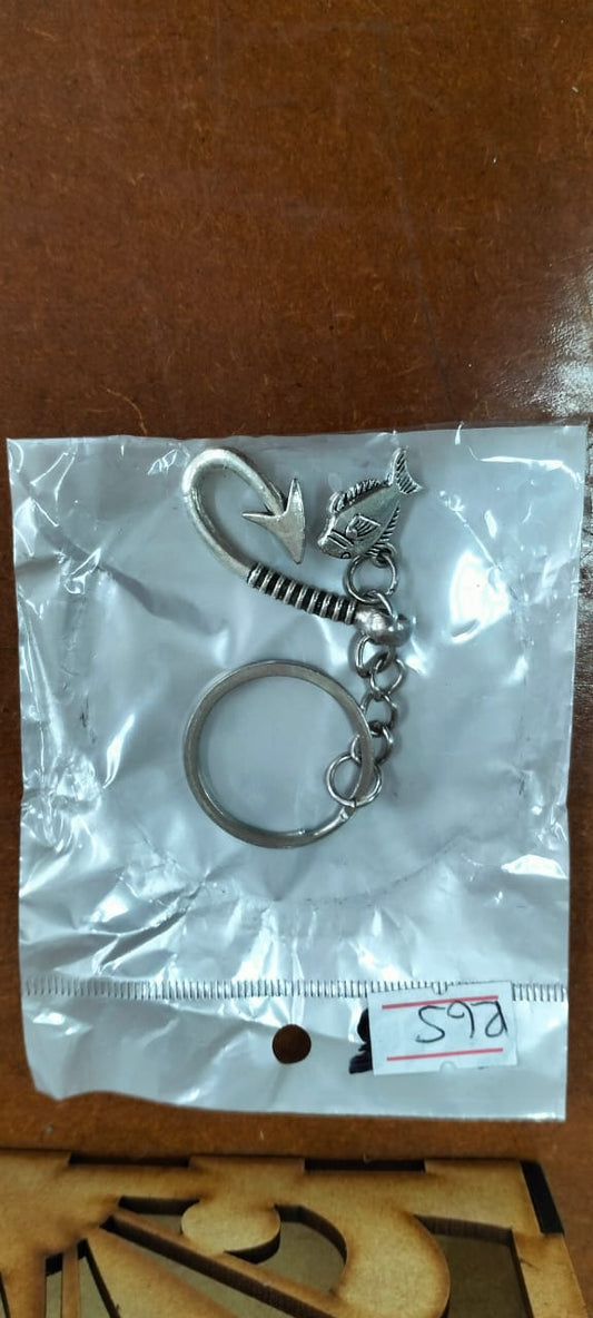 Fish hook key chain