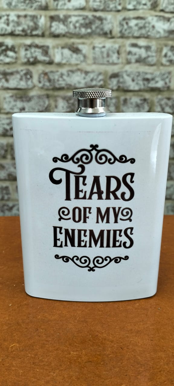 Tears of my enemies hip flask