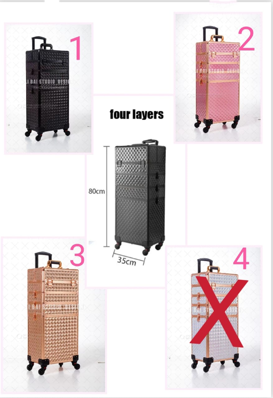 4 Layers Make up trolley case