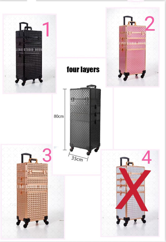 4 Layers Make up trolley case Please choose the R200 delivery option