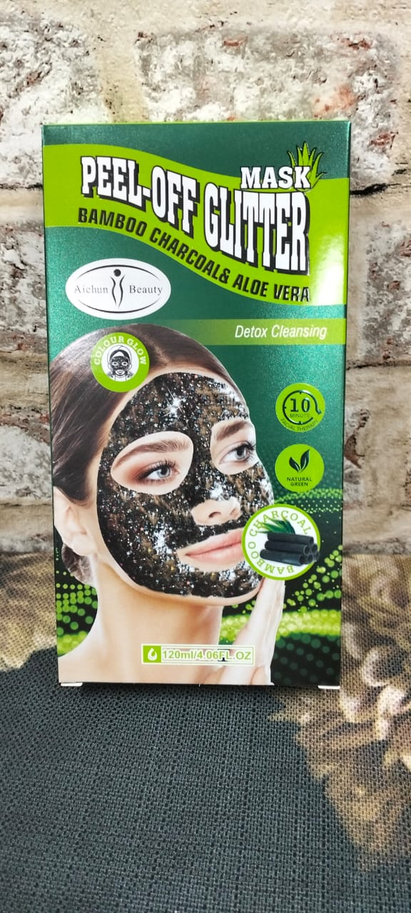 Glitter mask pouch