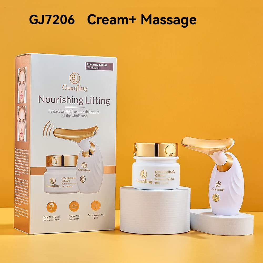 Nourishing Lifting Set ( Facial Massager & Cream)