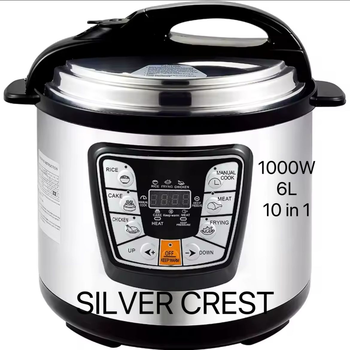 ‼️Sold‼️6L Silver cress electric pressure cooker