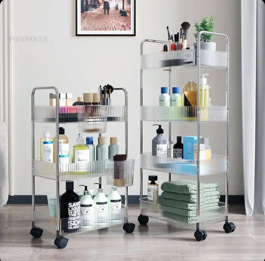 3 Layer transparent storage trolley