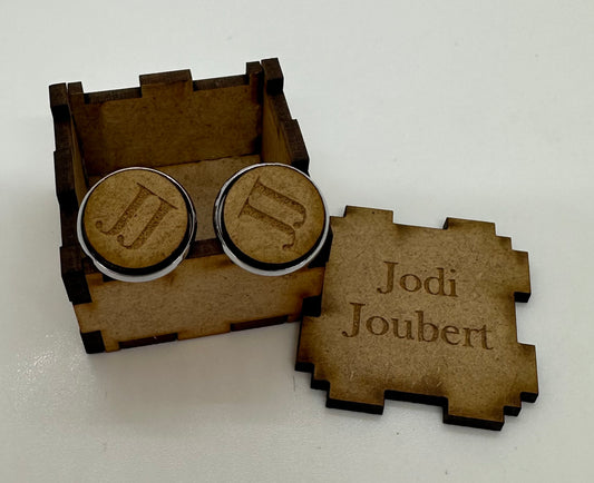 Cufflinks with wooden box