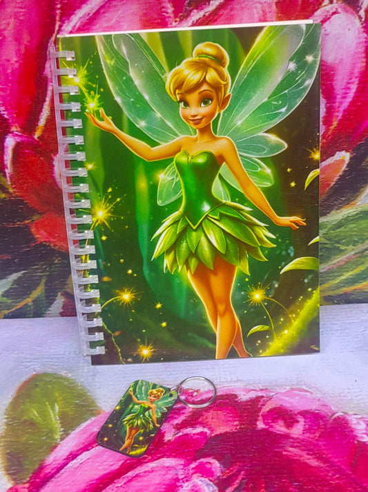 A5 Tinkerbell note book and key ring