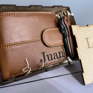 Leather wallet & pocket knife