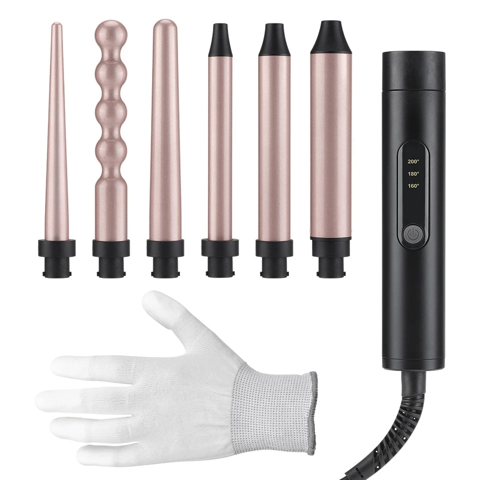 Interchangeable Curling Wand Set