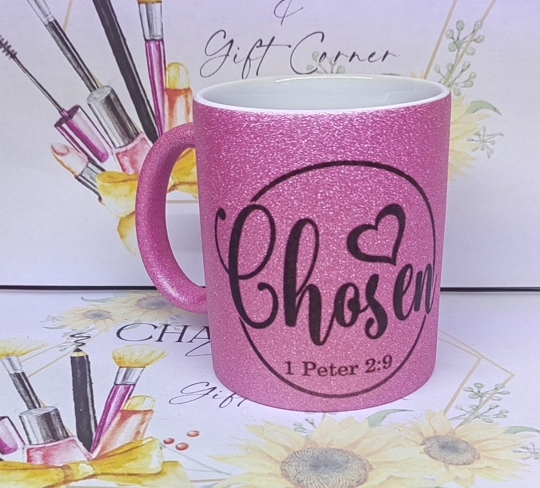 Chosen Glitter mug pink