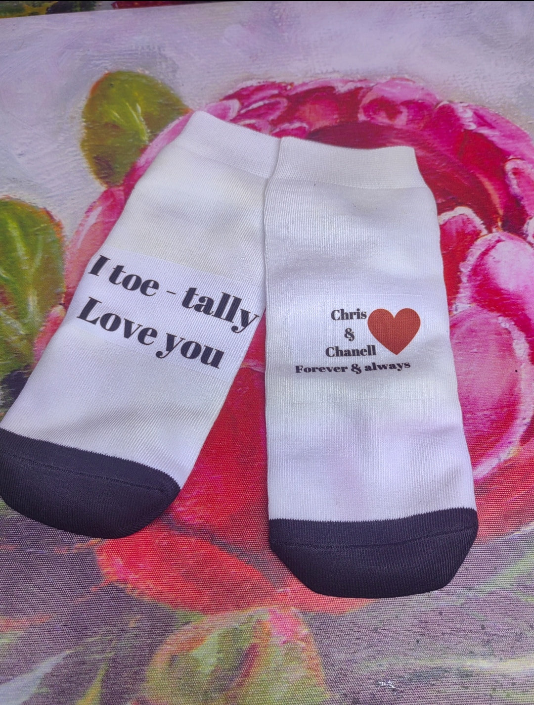 Polyester socks black / white