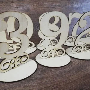 Mdf table numbers 10cm