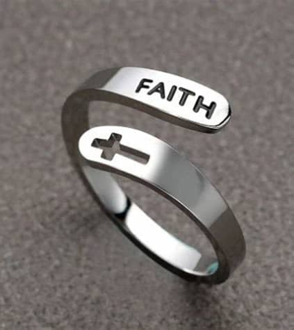 Faith Stainless steel ring